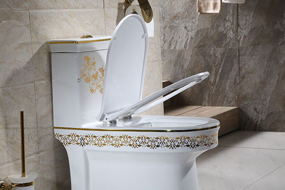 comprare Toilette monopezzo con texture dorata 3 anni di garanzia fabbricazione online