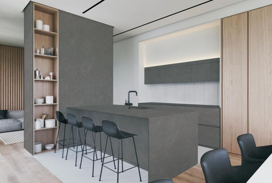 comprare Piano in pietra sinterizzata grigia 800x2600x12mm per piano cucina fabbricazione online