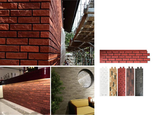 comprare Rosso 1160x300x25mm Mattone in pietra ricostituita PU Antico fabbricazione online