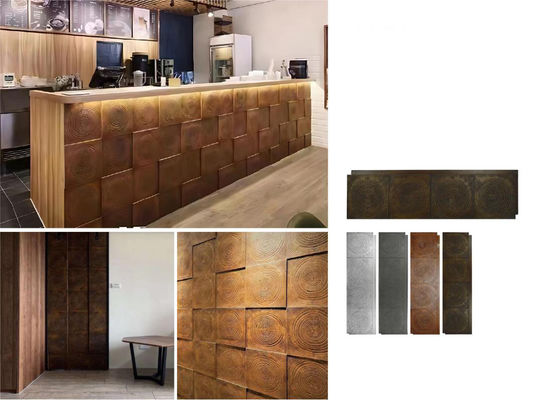 comprare Polyurethane Tree Ring Legno Marrone Pietra coltivata mattoni 1160x300x30mm fabbricazione online