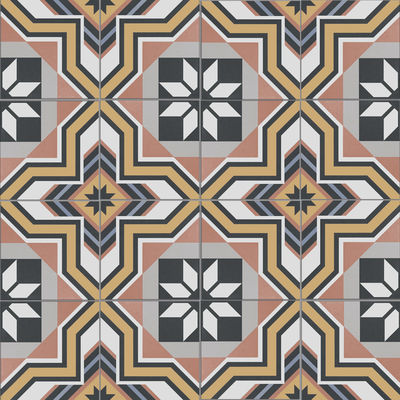 comprare Piastrella rustica in ceramica giallo rosa 25x25cm per pavimento bagno cucina fabbricazione online