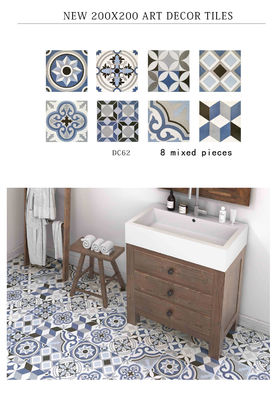 comprare Piastrelle rustiche in ceramica blu 20x20 cm per bagno e balcone fabbricazione online