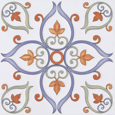 comprare Piastrella rustica in ceramica bianca blu 20x20cm Grado AAA Pavimento Muro fabbricazione online