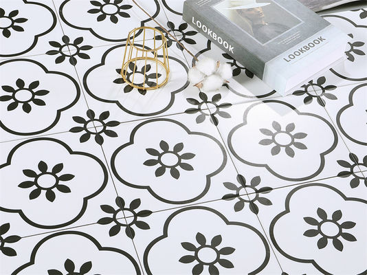 comprare 20x20 cm Piastrelle rustiche in ceramica bianca nera di grado AAA Parete del pavimento interno fabbricazione online