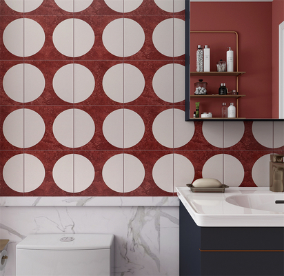 comprare Rosso e Beige 20x20 cm Parete interna Piastrelle rustiche in ceramica e piastrelle in mattoni per bagno e soggiorno fabbricazione online