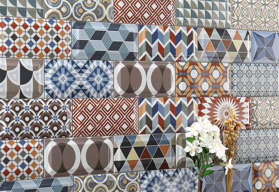 comprare Piastrelle per pareti in ceramica moderna 75x152mm, colori multipli, corpo bianco fabbricazione online
