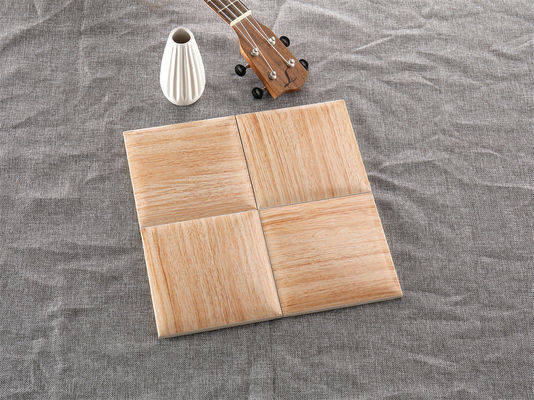 comprare Piastrella da parete in legno giallo chiaro 152x152mm corpo bianco in argilla fabbricazione online