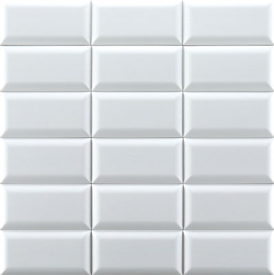 comprare Piastrelle di ceramica bianca lucida 75x152mm per cucina bagno fabbricazione online
