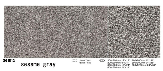 comprare Piastrelle anti scivolamento per il corpo intero Moderne Grigio 600x1200x15 mm Superficie in fiamme Pavimento esterno Piastrelle di porcellana per pavimentazione per edifici fabbricazione online
