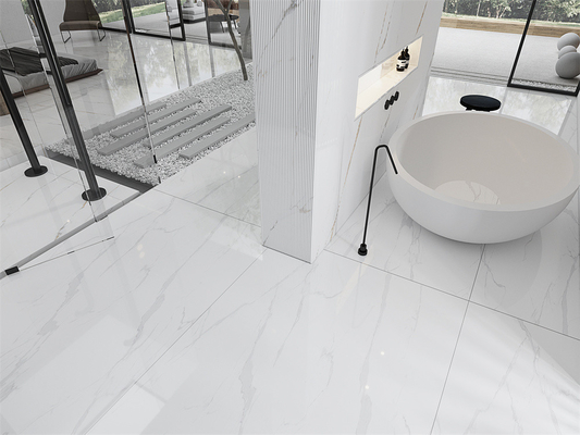 comprare Carrara bianco 1420x2700mm lastre di pietra sinterizzata lucidate per bagno fabbricazione online