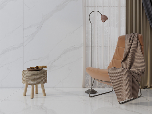 comprare 1420x2700mm Matt Carrara Pavimento bianco lastre di pietra sinterizzate per centro commerciale fabbricazione online