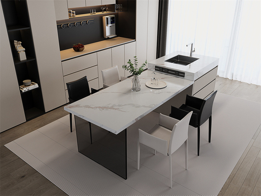 comprare Matt Moderno Pavimento Interno Carrara lastre di pietra sinterizzata per casa 1420x2700mm fabbricazione online