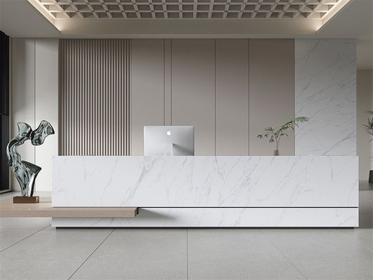 comprare Moderne bianco 1420x2700mm Pavimento interno lastre di pietra sinterizzate per edifici e camere da letto fabbricazione online