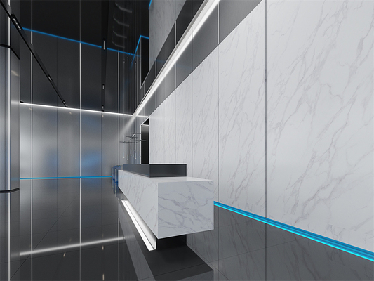 comprare Pavimento interno bianco matt 1420x2700mm Carrara lastre di pietra sinterizzata per ufficio fabbricazione online