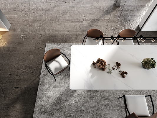comprare Lastra di pietra sinterizzata bianca 1420x2700mm per pavimenti interni fabbricazione online