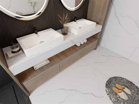 comprare Pavimento interno resistente agli acidi Carrara Matt lastre di pietra sinterizzata per sala da pranzo 1420x2700mm fabbricazione online