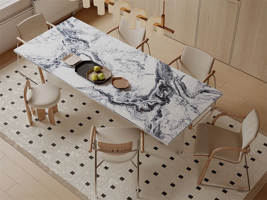 comprare Pietra sinterizzata lucidata 1600x3200mm per sala da pranzo fabbricazione online