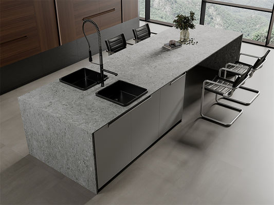 comprare Slab di pietra sinterizzata matt grigio chiaro 1600x3200mm fabbricazione online