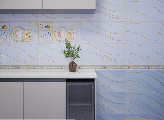 comprare Piastrelle blu chiaro 30x60cm Piastrelle in ceramica senza sbiadimento e piastrelle per pareti interne per doccia fabbricazione online