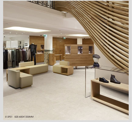 comprare Piastrella per pavimenti per interni in porcellana smaltata morbida di grado AAA grigio 750x1500mm fabbricazione online