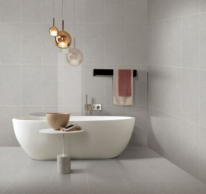 comprare 400x800mm Piastrelle di parete in ceramica vetrata grigio chiaro di grado AAA fabbricazione online