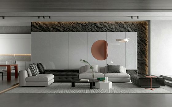 comprare Piastrella in gres porcellanato smaltato lucido 900x1800mm Grigio Resistente ai graffi fabbricazione online