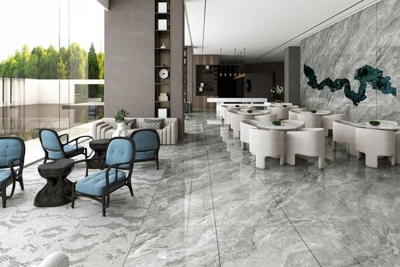 comprare Marmo grigio look porcellana lucida vetrata piastrella e 900x1800x9mm piastrella interno pavimento per cucina e soggiorno fabbricazione online
