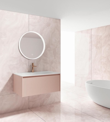 comprare Piastrella in porcellana smaltata lucida rosa 900x1800mm pavimento interno antiscivolo fabbricazione online