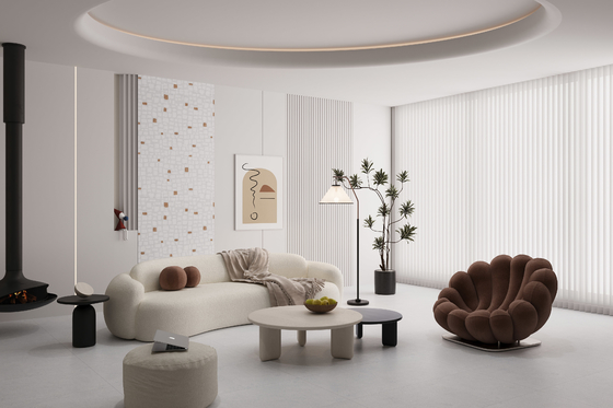 comprare Piastrelle di porcellana vetrata in grigio chiaro 24
