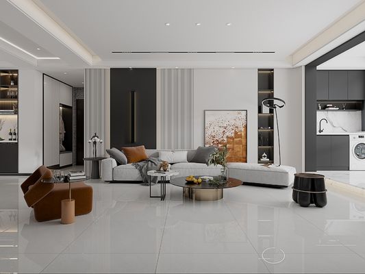 comprare Piastrelle di porcellana vetrata lucidata 800x800 mm grigio per soggiorno fabbricazione online