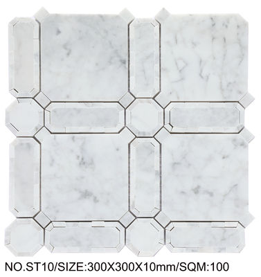 comprare Verde chiaro e beige 300x300mm Mosaico in pietra naturale per cucina e sala da pranzo fabbricazione online