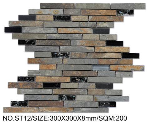 comprare Brown No Fade 300x300mm Mosaico in pietra naturale per decorazioni e progetti fabbricazione online