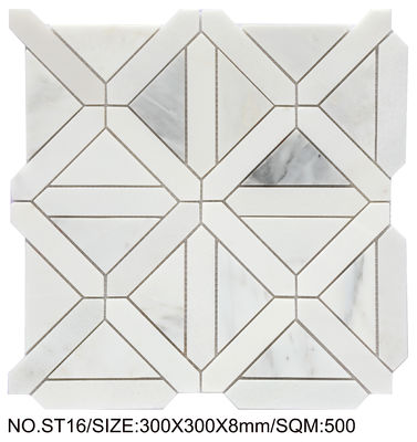 comprare Splendido mosaico in pietra naturale 300x300mm per sala da pranzo e piscina fabbricazione online