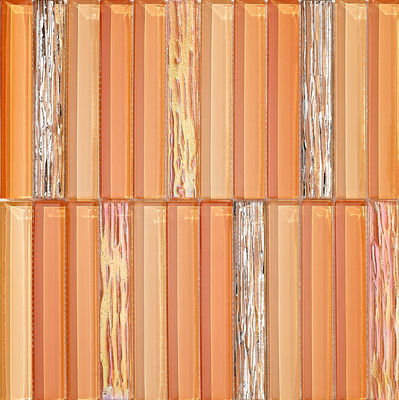 comprare Mosaici in vetro marrone antimacchia 300x300mm per ristrutturazione e sala da pranzo fabbricazione online