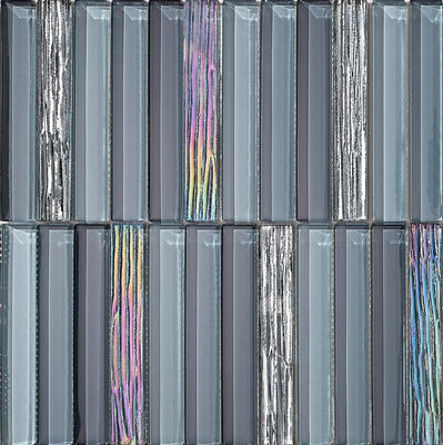 comprare Decorativo e elegante grigio 300x300mm Interni murale vetro mosaici per appartamento e progetto di ristrutturazione fabbricazione online