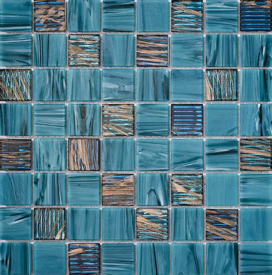 comprare Blu resistente all'usura 304x304mm Pareti interne di vetro Mosaico piscina per soggiorno e progetto fabbricazione online