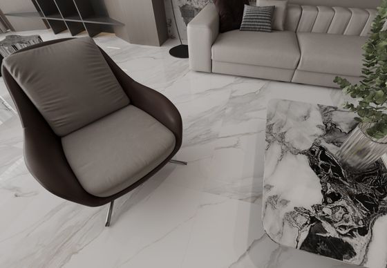 comprare Piastrella in gres porcellanato smaltato lucido Carrara 1mx1m, moderna, per interni, effetto mattone refrattario, per soggiorno e decorazione fabbricazione online