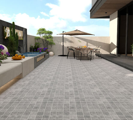 comprare Piastrelle di pavimentazione in ceramica retrografica di colore grigio chiaro 600x600 mm Piastrelle di pavimento esterne Spessore 12 mm per Plaza fabbricazione online