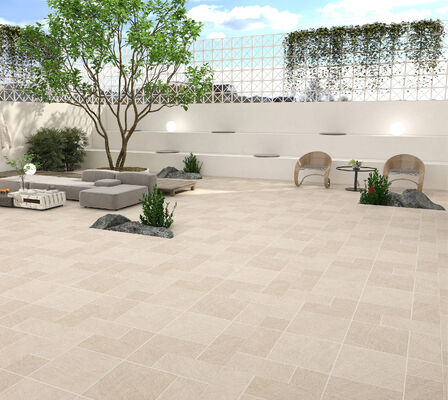 comprare Giallo chiaro non scivoloso 600x600mm Pavimento esterno Piastrelle di pavimentazione in ceramica Disegno elegante per giardino fabbricazione online