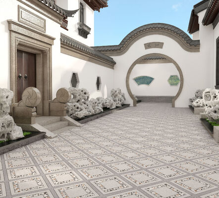 comprare Resistenza agli acidi grigio chiaro 600x600mm Retro Pavimentazione esterna pavimento piastrelle in ceramica per Countyard e piscina fabbricazione online