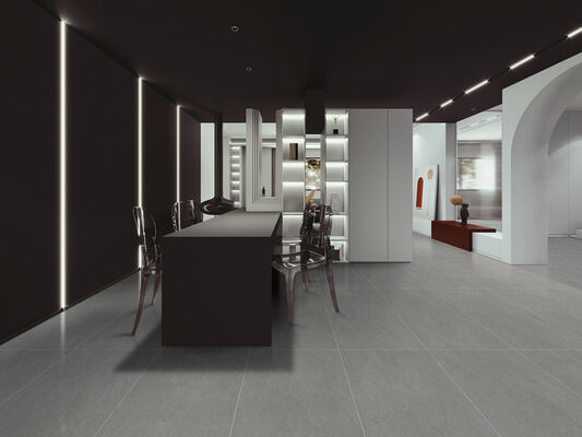 comprare Piastrelle d'interni grigio 600x1200mm per hotel e matt piastrelle di porcellana con superficie a stampo per sala da pranzo e ristrutturazione fabbricazione online