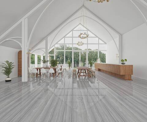 Acquistare Elegante ed ecologico 1200x2700mm Spessore 9mm Travertino grigio lastre di pietra sinterizzata lucidata per balcone fabbricazione online
