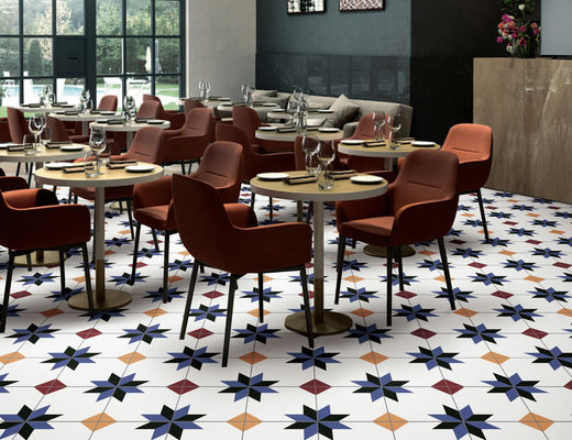 comprare Piastrella per pavimento e parete in porcellana marocchina blu e gialla 200x200mm, grado AAA fabbricazione online