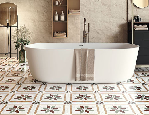 comprare SGS decorativo Rustico Blanco Brillo della piastrella per pavimento del cemento del AAA 8.5mm 20x20cm fabbricazione online