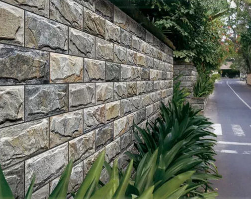 comprare Il rivestimento di pietra all'aperto 3 9.6mm dimensionale piastrella la parete ceramica 20x40cm grigio chiaro fabbricazione online