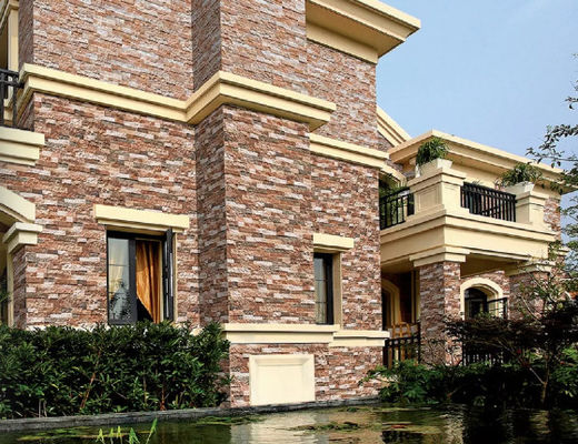 comprare 9.5mm Super spessa piastrella di pietra naturale 150x600mm per il muro esterno fabbricazione online
