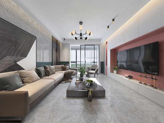 comprare Piastrelle di porcellana lucidate 800x800mm Effetto marmo grigio chiaro fabbricazione online