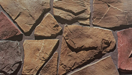 comprare Mattone in pietra ricostruita arancione beige di grado AAA per pareti esterne fabbricazione online