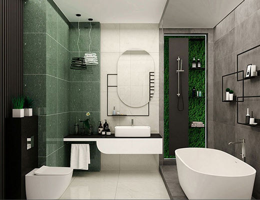 comprare 600x600mm Piastrelle di pavimento in porcellana lucida di anguria verde fabbricazione online