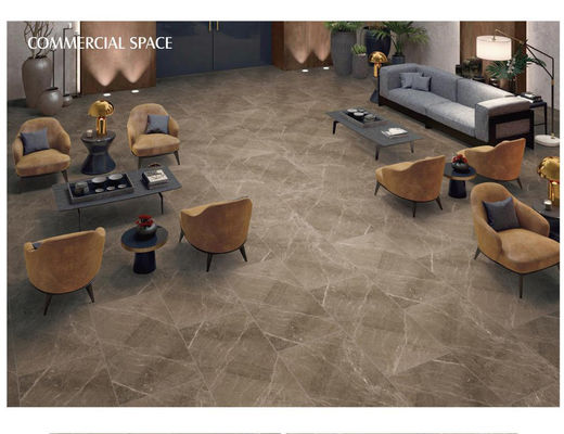 comprare Piastrelle per pavimento Matt Glazed Brown Grey Marble della porcellana vetrificate 10mm di iso 600x1200mm fabbricazione online